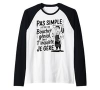 Boucher Idée Cadeau Humour Boucherie Manche Raglan