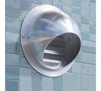 Bouches d'aération à persiennes rondes for mur, échappement sphérique | Couvercle de grille de valve, capot de ventilation, capot de ventilation, for l'extérieur(160mm)