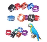 Bouches d'identification des oiseaux Bandes de jambe de perroquet Bandes de jambes légères Couleurs aléatoires distinguant les oiseaux pour les colombes Open_50pcs 7mm