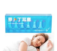 Bouches Oreilles 6 Pièces Bouchons Anti-Bruit pour le Sommeil | Confortables Réutilisables Protection Auditive Imperméable pour Travail Étude Nuit Bleu D