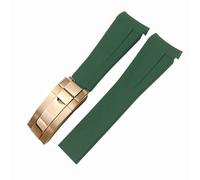 Bouchette de montée en silicone imperméable de 20 mm Bandle de montre de montre de boucle de boucle de boucle de boucle pour la boucle noire sous g/m/t-orange/Green Rose Gold