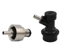 Bouchon à bille en acier inoxydable for la carbonatation de boissons gazeuses et de bières maison - Embout cannelé 5/16'' for bouteilles PET, 1 pièce(Cap With Liuqid)