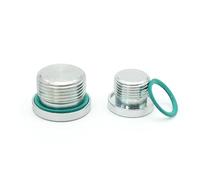 Bouchon à bride capuchon hexagonal mâle en fer avec joint FKM | Bouchon à bride à capuchon hexagonal de tailles de filetage multiples avec joint FKM for raccords de tuyauterie(M12x1.75)