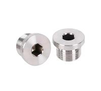 Bouchon à bride hexagonal en acier inoxydable DIN908 304, tête plate, filetage M8-M24(M10x1)