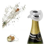 Bouchon à champagne - ADHOC - Gusto - Plat - Étanche (joint silicone) - Inox brossé