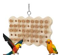 Bouchon à mâcher pour - Jouet Naturel pour Oiseau, Accessoire de Cage Durable, matériau Organique sûr, texturée avec Fixation de Corde de Suspension | Jouet Amusant pour perruches