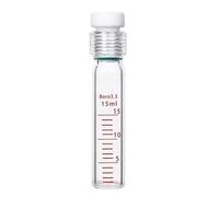 Bouchon à paroi épaisse Tube résistant à la pression Bouteille en verre Bouchon à vis Tube colorimétrique Échelle Bac de réaction(Flat 50ml)