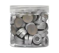 Bouchon à sertir en aluminium de 20 mm avec septa en PTFE/silicone for flacons de chromatographie de 10 ml/20 ml - Lot de 100(J-CS123)