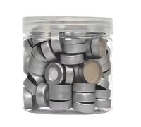 Bouchon à sertir en aluminium de 20 mm avec septa en PTFE/silicone for flacons de chromatographie de 10 ml/20 ml - Lot de 100(J-CS124)