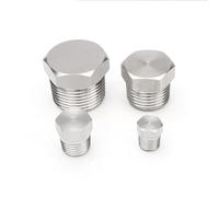Bouchon à tête fraisée mâle en acier inoxydable 316 304, 1/8", 1/4", 3/8", 1/2", 3/4", 1", 1-1/4", 1-1/2", 2", à tête carrée(BSPT,SS316_3/8")