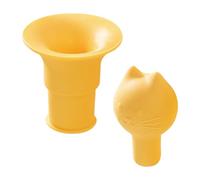 Bouchon à vin 2 en 1 avec entonnoir, bouchon à tête de chat mignon, couvercle de bouteille en silicone étanche, bec verseur refermable pour boisson, champagne, huile, liqueur, sauce soja, 6,3 x 4,2 cm