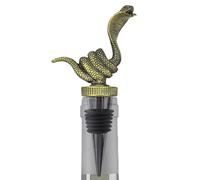 Bouchon à vin, bouchon de champagne, créatif et amusant en forme de tête de serpent en de zinc pour fêtes de fin d'année, accessoires, 7,6 x 12,7 cm