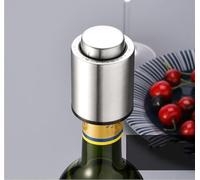 Bouchon à vin en acier inoxydable 304 - Pompe à vide de type presse - Réutilisable - Avec marquage du temps