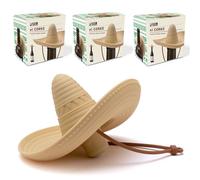 Bouchon à vin en silicone - En forme de sombrero - Pour garder le vin frais - Accessoires de vin mignons - Gadgets de cuisine amusants - Bouchon de bouteille El Corko Monkey Business Lot de 3