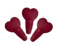 Bouchon À Vin - Lot 3 Bouchons En Silicone Forme De Cœur,Couvercle De Bouteille Pour Vin,pour les Fêtes Mariages Restaurants et Bars Salle à Manger Cuisine et Maison