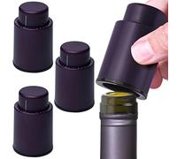 Bouchon à vin sous vide - Anti-fuite - Économisez votre vin pour un autre jour - scellé sous vide pour plus de fraîcheur - Excellent cadeau pour les amateurs de vin (plastique violet, 4)