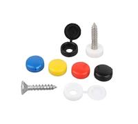 Bouchon à vis décoratif épais M4 M5, autotaraudeur, trou de Protection des ongles, bouchon de meubles en plastique, écrou à vis monobloc(M5-50pcs(Black))