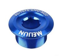 Bouchon à vis M20 pour pédalier compatible avec XT, XTR, SLX, FSA, 7075, en alliage d'aluminium noir, rouge, bleu, or (20 mm, bleu)