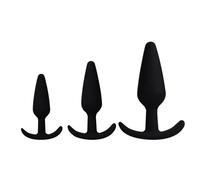 Bouchon anal en silicone pointu ensemble de 3 pièces pour les couples masturber sex toy anal plug avec ancre siège adulte sex toy