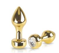 bouchon anal Fil de trèfle à quatre feuilles doré de petite taille, perles anales en métal, plug anal, sans vibrateur, jouet sexuel érotique