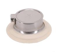 Bouchon anti-odeurs pour poêle à accroupir - Couvercle à fermeture automatique - Valve anti-odeur pour toilettes à accroupissement - En acier inoxydable - Avec anneau en caoutchouc - (L)