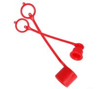 Bouchon anti-poussière hydraulique pour coupleur rapide, filetage interne en PVC pour oléoduc - Couvercle de connecteur haute pression série FF - Rouge (FF-03(3/8))