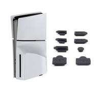 Bouchon Anti-Poussière pour PS5 Slim, Couvercle Anti-Poussière Interface USB Type A/C Port LAN pour PS5 Slim (Edition Disque et Edition Numérique)