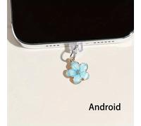 Bouchon Anti-Poussière Pour Téléphone,1 Pièce,Fleurs Simples,Accessoires De Décoration,Pendentif Suspendu Pour Iphone Pour Samsung,Port De Chargement De Type C - Type For Android #A