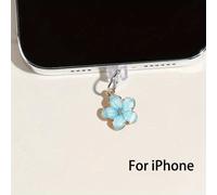 Bouchon Anti-Poussière Pour Téléphone,1 Pièce,Fleurs Simples,Accessoires De Décoration,Pendentif Suspendu Pour Iphone Pour Samsung,Port De Chargement De Type C - Type For Iphone