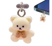 Bouchon Anti-poussière USB C - Cache-Prise Type-C en Forme D'our Son | Protecteur De Port De Téléphone Portable | Breloque De Prise Anti-poussière | Prise De Port De Charge Ours De Dessin Animé