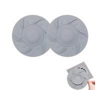 bouchon baignoire, bouchon evier cuisine, 2 Bouchon d'Écoulement Universel en Silicone Gris, pour Restes de Nourriture et Cheveux, Convient pour Évier, Lavabo, Baignoire 11,5 cm