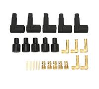 Bouchon Bobine Bougie d'Allumage 30 Pièces Noir, Botte Caoutchouc Résistante à l'Usure, Compatible Fils 6-10mm pour Automobiles et Moteurs à Haute Performance
