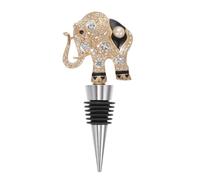 Bouchon Bouteille Vin Éléphant en Alliage, Réutilisable, Ambiance Noël | Strass Décoratifs, Ajustement Standard, pour Bouteilles de Vinaigre et Réceptions, Présent Original pour Hôtes, Bouchons