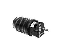 Bouchon caoutchouc 10/16A 250V 2P+Z IP44 noir P0050