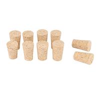 Bouchon conique - 10PCS Bouchon conique en liège naturel - Bouchon de bouteille de vin/bière en bois 2Types(22 * 17 * 35)