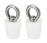 Bouchon conique en silicone - AIMOONSA - 17-23 mm - Lot 2 - Blanc - Hauteur 26 mm