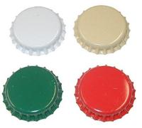 Bouchon couronne 29 mm jaune avec 200 pièces