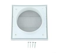 Bouchon d'aération carré pour sèche-linge avec housse de pluie coupe-vent et valve anti-refoulement intégrée ABS 15 x 15 cm pour ventilateur d'échappement extérieur bloc anti-parasites pour la maison