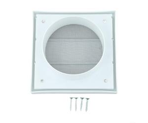 Bouchon d'aération carré pour sèche-linge avec housse de pluie coupe-vent et valve anti-refoulement intégrée ABS 15 x 15 cm pour ventilateur d'échappement extérieur bloc anti-parasites pour la maison