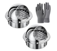 Bouchon d'aération mural rond, couvercle d'aération en acier inoxydable 304, grille hémisphérique pour l'extérieur, extracteur extérieur pour maisons et appartements, durable et résistant aux