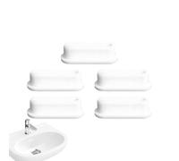 Bouchon De Baignoire - 5 Pièces Joint Silicone Ovale Débordement | Conception Étanche Joint de Remplissage Anti Fuite pour Lavabo Salle de Bain Cuisine Plan de Travail Bac à Lingerie