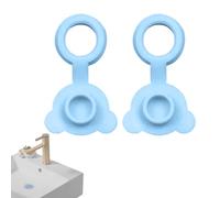 Bouchon de baignoire en silicone - 2 x bouchons en forme d'ours | Anti-fuite, facile à installer, souple, universel, design enfant - Économiseur d'eau durable pour la douche, le nourrisson, la famille