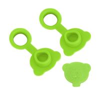 Bouchon de baignoire en silicone | lot de 2 pièces en forme d'ours | remplacement universel pour drain et lavabo | design compact et sûr, idéal pour les enfants et les salles de bains modernes