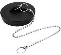 Bouchon de Bain et Chaîne, 1 3/4 po (44 mm de Diamètre) pour Drains de Salle de Bain/Cuisine 42-44 mm | Chaîne à Billes en Acier Solide de 24 cm Beau et Charmant