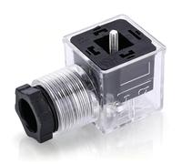 Bouchon de bobine d'électrovanne transparente 5 pièces avec voyant LED, connecteur électromagnétique hydraulique universel AC220V pour vannes pneumatiques hydrauliques