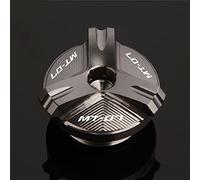 Bouchon de bouchon de remplissage d'huile de moto, accessoires de moto pour MT07 MT-07 FZ07 MT 07 2014-2021 Capuchon d'aluminium CNC Boulons de couverture (Color : Titanium)