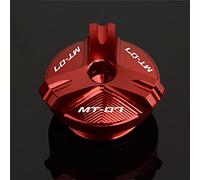 2Bird Bouchon de Bouchon de Remplissage d'huile de Moto, Accessoires de Moto pour MT07 MT-07 FZ07 MT 07 2014-2021 Capuchon d'aluminium CNC Boulons de Couverture (Color : Red)