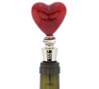 Bouchon de bouteille coeur de Venise en verre de Murano