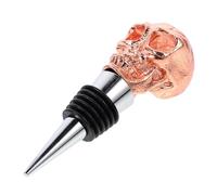 Bouchon de Bouteille de Crâne Halloween en Alliage de Zinc | Bouchons pour Bouteilles de Vin, Vis Étanche, Bar et Party, Couleur Or