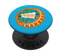Bouchon de Bouteille de Soda Vintage Kaléidoscope Art Nesbitt's Orange PopSockets PopGrip Adhésif